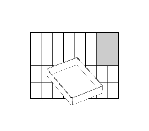 ESD drawer inserts Half-height A71 - 1 compartment